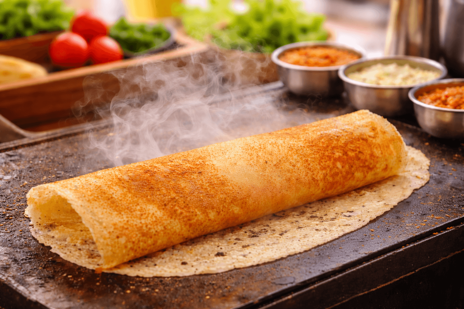 Modern styled masala dosa